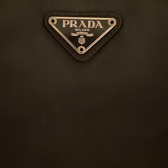 Prada nylon purse black bought at designer resale store. In good used condition. - Picture 3 of 17